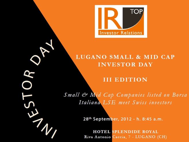 IR Top: al via il “Lugano Small & Mid Cap Investor Day”