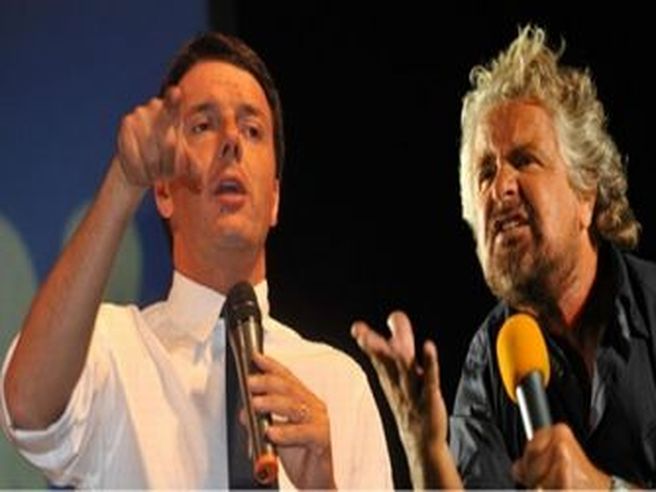 Governo Renzi: Grillo- Renzi, scontro in diretta streaming e il leader del M5S abbandona il tavolo